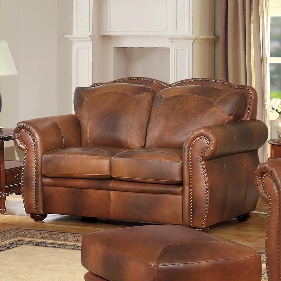 Leather Italia USA Arizona Leather Loveseat Fashion Furniture Love Seats
